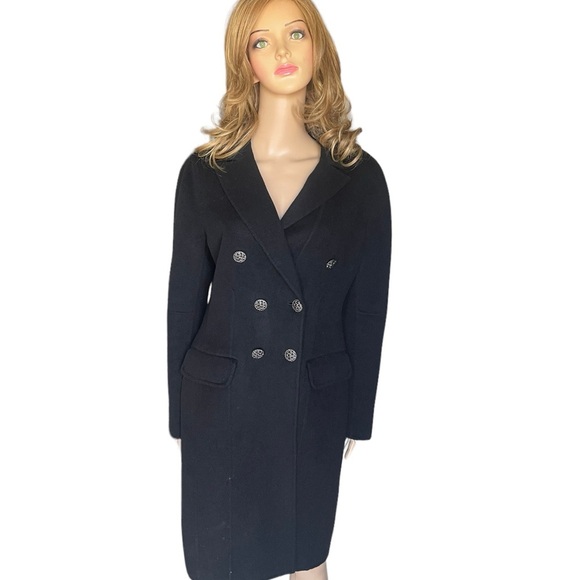 ST.JOHN
SEWN BY HAND wool black large coat size 10 - Picture 12 of 16